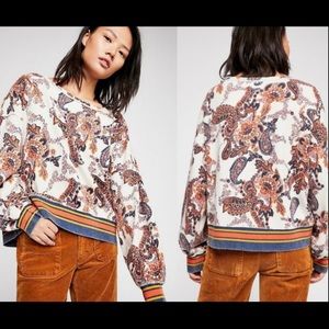 Free People paisley pullover - XS